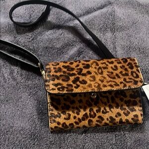 LOFT Leopard Print Crossbody Bag